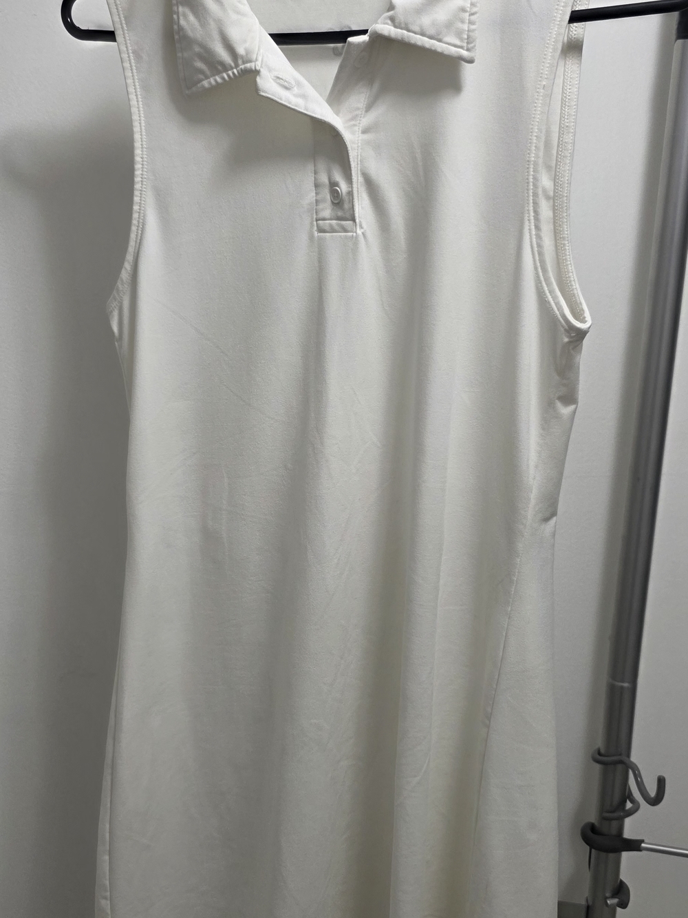 TnaAction Sleeveless Polo Dress in Ivory